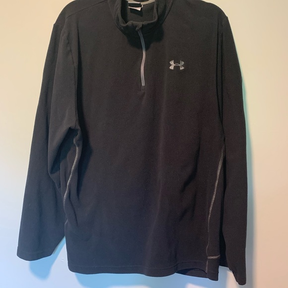 Under Armour Light Fleece Black Quarter Zip Pullover Sz XXL - Picture 7 of 7